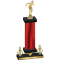 Premium Single Red Carbon Fiber Victory Tennis Trophy