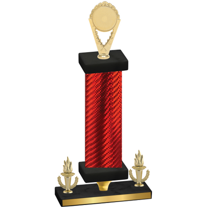 Premium Single Red Carbon Fiber Victory Insert Trophy