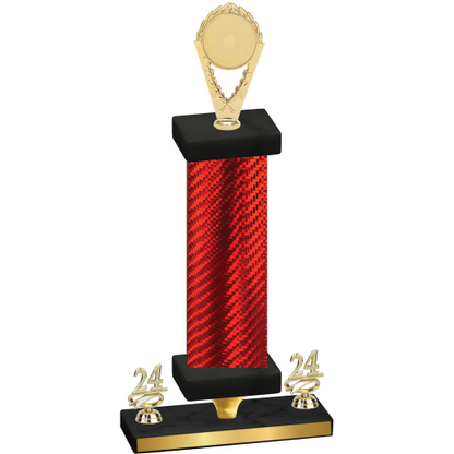 Premium Single Red Carbon Fiber Year Insert Trophy