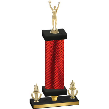 Premium Single Red Carbon Fiber Victory Victory Trophy