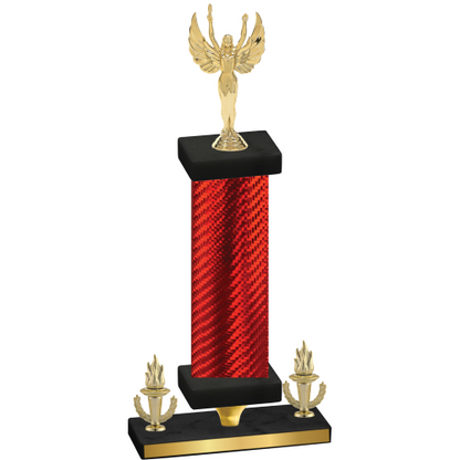 Premium Single Red Carbon Fiber Victory Victory Trophy