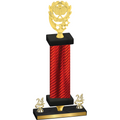 Premium Single Red Carbon Fiber Year Pickleball Trophy