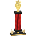 Premium Single Red Carbon Fiber First Place Pickleball Trophy