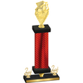 Premium Single Red Carbon Fiber Second Place Pickleball Trophy