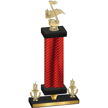 Premium Single Red Carbon Fiber Victory Music Trophy