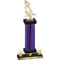 Premium Single Purple Carbon Fiber First Place Football Trophy