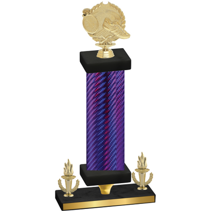 Premium Single Purple Carbon Fiber Victory Running Trophy