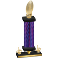 Premium Single Purple Carbon Fiber First Place Football Trophy