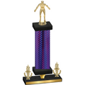 Premium Single Purple Carbon Fiber Victory Wrestling Trophy