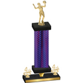 Premium Single Purple Carbon Fiber Fourth Place Volleyball Trophy