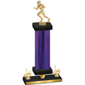 Premium Single Purple Carbon Fiber First Place Football Trophy