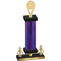 Premium Single Purple Carbon Fiber Victory Insert Trophy
