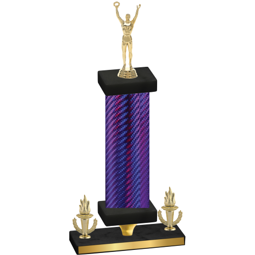 Premium Single Purple Carbon Fiber Victory Victory Trophy