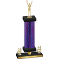 Premium Single Purple Carbon Fiber Year Victory Trophy