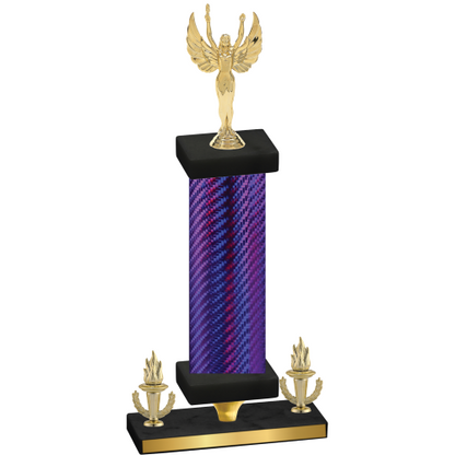 Premium Single Purple Carbon Fiber Victory Victory Trophy