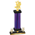Premium Single Purple Carbon Fiber Year Pickleball Trophy