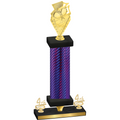 Premium Single Purple Carbon Fiber Fourth Place Pickleball Trophy
