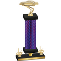 Premium Single Purple Carbon Fiber First Place Cars Trophy
