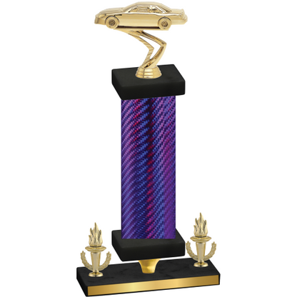 Premium Single Purple Carbon Fiber Victory Cars Trophy