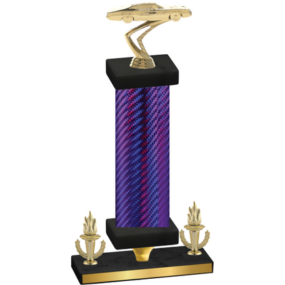 Premium Single Purple Carbon Fiber Victory Cars Trophy