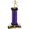 Premium Single Purple Carbon Fiber First Place Skater Trophy