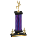 Premium Single Purple Carbon Fiber Victory Majorette Trophy