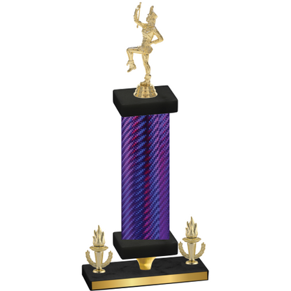 Premium Single Purple Carbon Fiber Victory Majorette Trophy