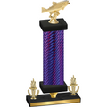Premium Single Purple Carbon Fiber Victory Fishing Trophy