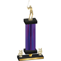 Premium Single Purple Carbon Fiber Year Golf Trophy