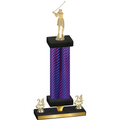 Premium Single Purple Carbon Fiber Year Golf Trophy