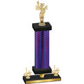 Premium Single Purple Carbon Fiber First Place Academics Trophy