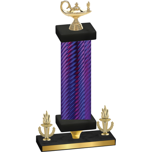 Premium Single Purple Carbon Fiber Victory Academics Trophy