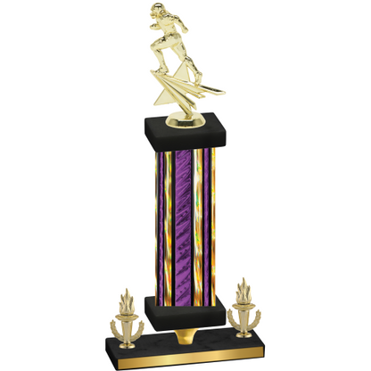 Premium Single Purple Glacier Victory Football Trophy