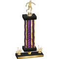 Premium Single Purple Glacier First Place Soccer Trophy