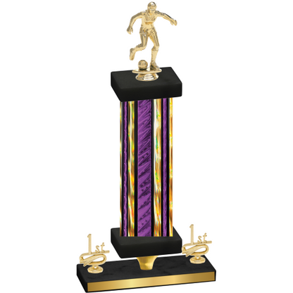 Premium Single Purple Glacier First Place Soccer Trophy