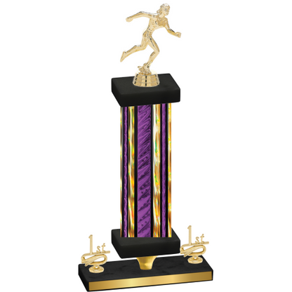 Premium Single Purple Glacier First Place Running Trophy