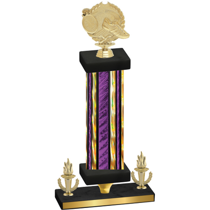 Premium Single Purple Glacier Victory Running Trophy