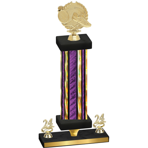 Premium Single Purple Glacier Year Running Trophy