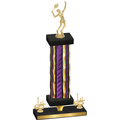 Premium Single Purple Glacier First Place Tennis Trophy