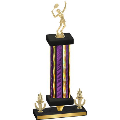 Premium Single Purple Glacier Victory Tennis Trophy