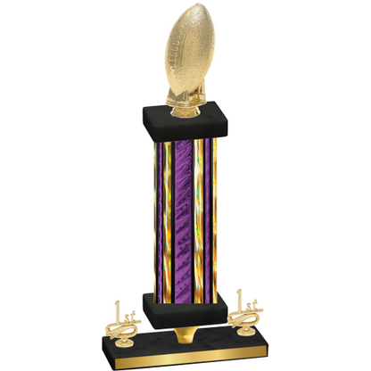 Premium Single Purple Glacier First Place Football Trophy