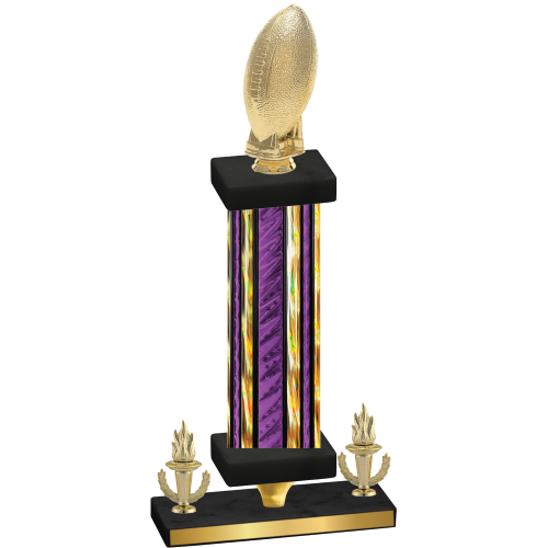 Premium Single Purple Glacier Victory Football Trophy