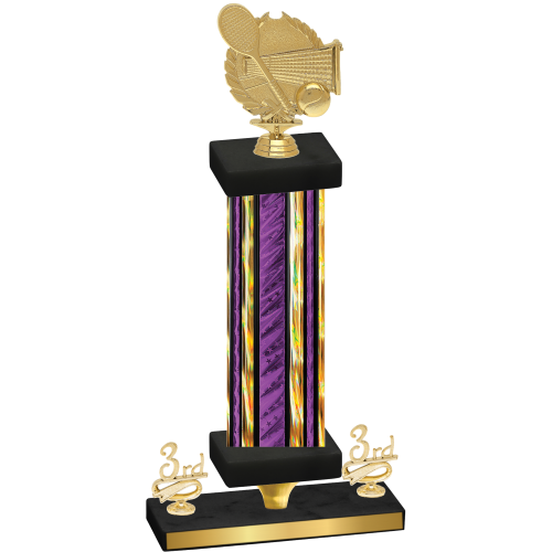 Premium Single Purple Glacier Third Place Tennis Trophy