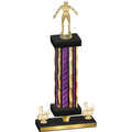 Premium Single Purple Glacier Third Place Wrestling Trophy