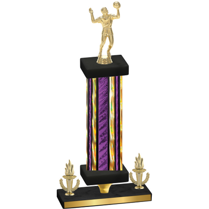 Premium Single Purple Glacier Victory Volleyball Trophy