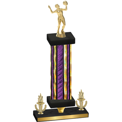 Premium Single Purple Glacier Victory Volleyball Trophy