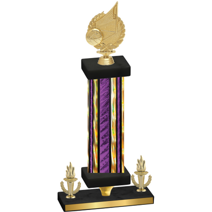 Premium Single Purple Glacier Victory Volleyball Trophy