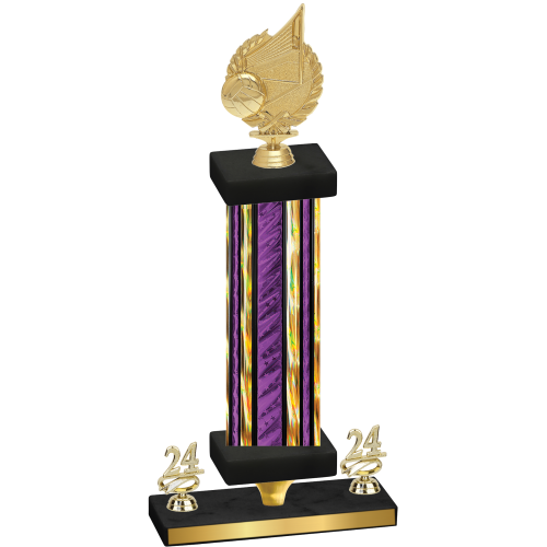 Premium Single Purple Glacier Year Volleyball Trophy