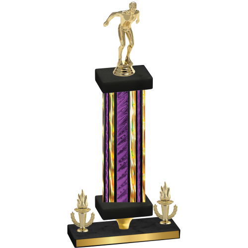 Premium Single Purple Glacier Victory Swimming Trophy