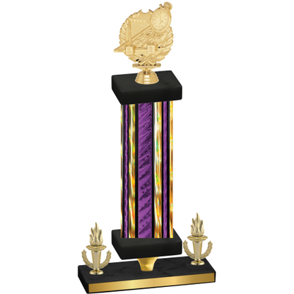 Premium Single Purple Glacier Victory Swimming Trophy